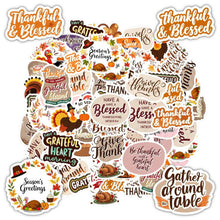 Load image into Gallery viewer, 35pcs Colorful Turkey Stickers Autumn Gratitude Stickers Harvest Thank