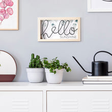 Load image into Gallery viewer, Mainstays Indoor Black Metal Wire Hello Sunshine Farmhouse Tabletop Si