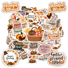 Load image into Gallery viewer, 35pcs Colorful Turkey Stickers Autumn Gratitude Stickers Harvest Thank