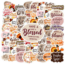 Load image into Gallery viewer, 35pcs Colorful Turkey Stickers Autumn Gratitude Stickers Harvest Thank