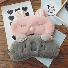 Load image into Gallery viewer, Ludlz Cute Animal Rabbit Koala Sleeping Eye Mask Soft Plush Blindfold