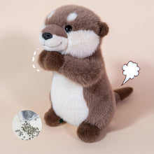Load image into Gallery viewer, Cute Brown Pray Otter Stuffed Animals Soft Fluffy Otter Plush Toys Stu