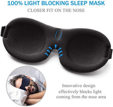Load image into Gallery viewer, Sleep Mask 3 Pack, Upgraded 3D Contoured 100% Blackout Eye Mask for Sl