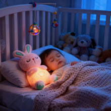 Load image into Gallery viewer, Easter Pink Bunny Interactive Plush Toy with Breathing Motion &amp; Glowin