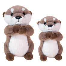 Load image into Gallery viewer, Cute Brown Pray Otter Stuffed Animals Soft Fluffy Otter Plush Toys Stu