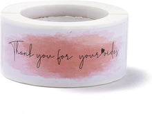 Load image into Gallery viewer, 300Pcs Word Thank You Label Stickers Rectangle with Word Thank You for