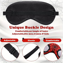 Load image into Gallery viewer, Silk Sleep Mask, Spider Eye Mask with adjustable headband for children