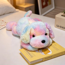 Load image into Gallery viewer, Rainbow Glowing Lying Puppy Plush Toy, Soft Gradient Color Stuffed Dog
