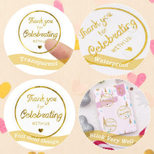 Load image into Gallery viewer, TETOU 500Pcs Thank You Stickers, 1.5 inch Thank You for Celebrating wi