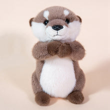 Load image into Gallery viewer, Cute Brown Pray Otter Stuffed Animals Soft Fluffy Otter Plush Toys Stu