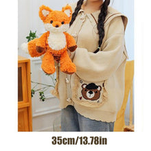 Load image into Gallery viewer, Fluffy Stuffed Toys, Plush Stuffed Animals, Rose, Brown Paw Pads, Sitt