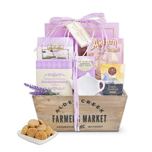Load image into Gallery viewer, Alder Creek Gift Baskets Time For Tea Lavender Gift (8 Pieces)