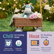 Load image into Gallery viewer, warmies 13” Donkey Stuffed Animal, Microwavable Heated Plushies and