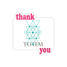 Load image into Gallery viewer, geometry line triangular Thank You Stickers Quote Grateful